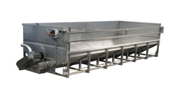 STAINLESS STEEL CONVEYOR TANK WITH PUMP WITH ELLIPTICAL ROTOR   